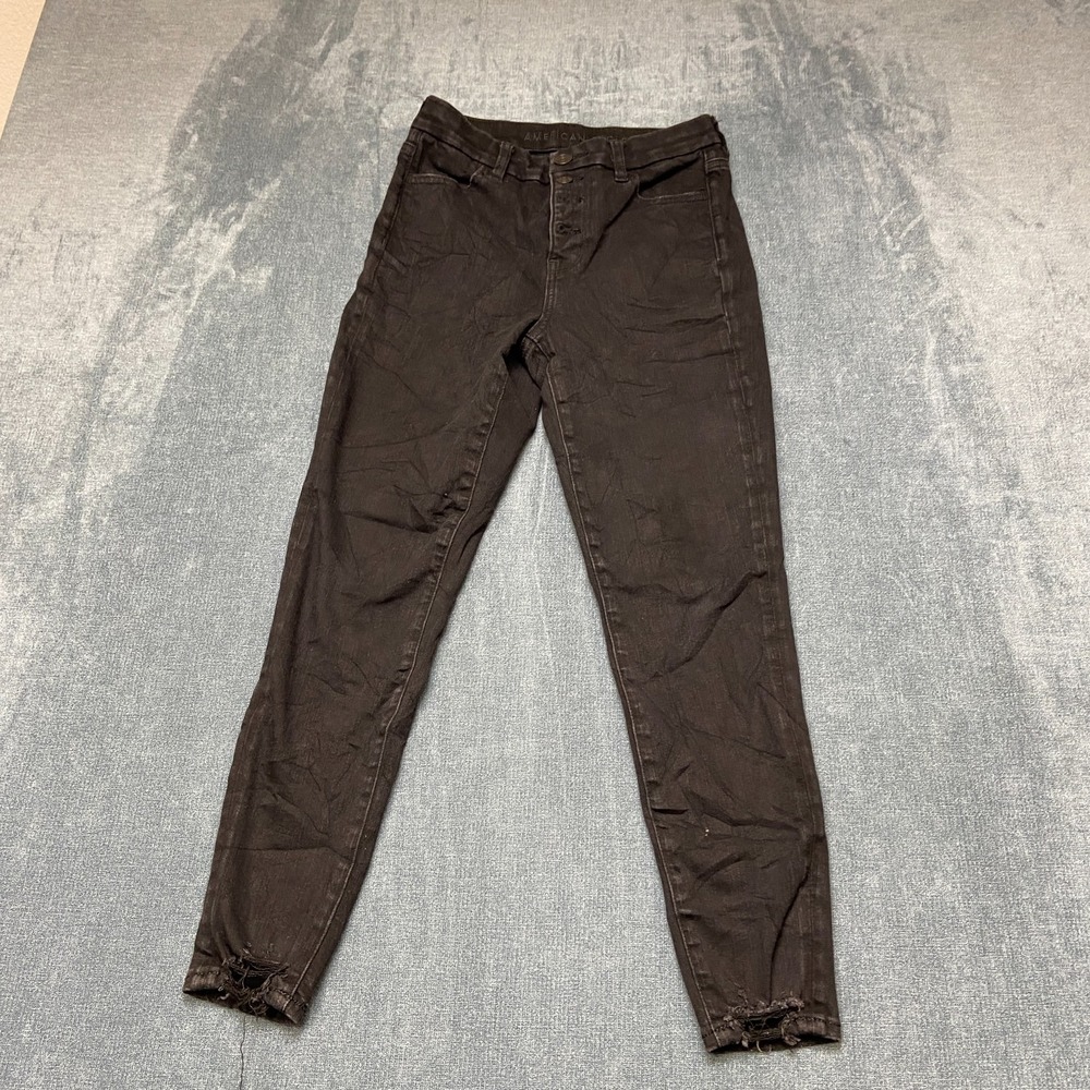 American Eagle Outfitters The Dream Jeans Women 4 Black Denim Skinny Leg Outdoor